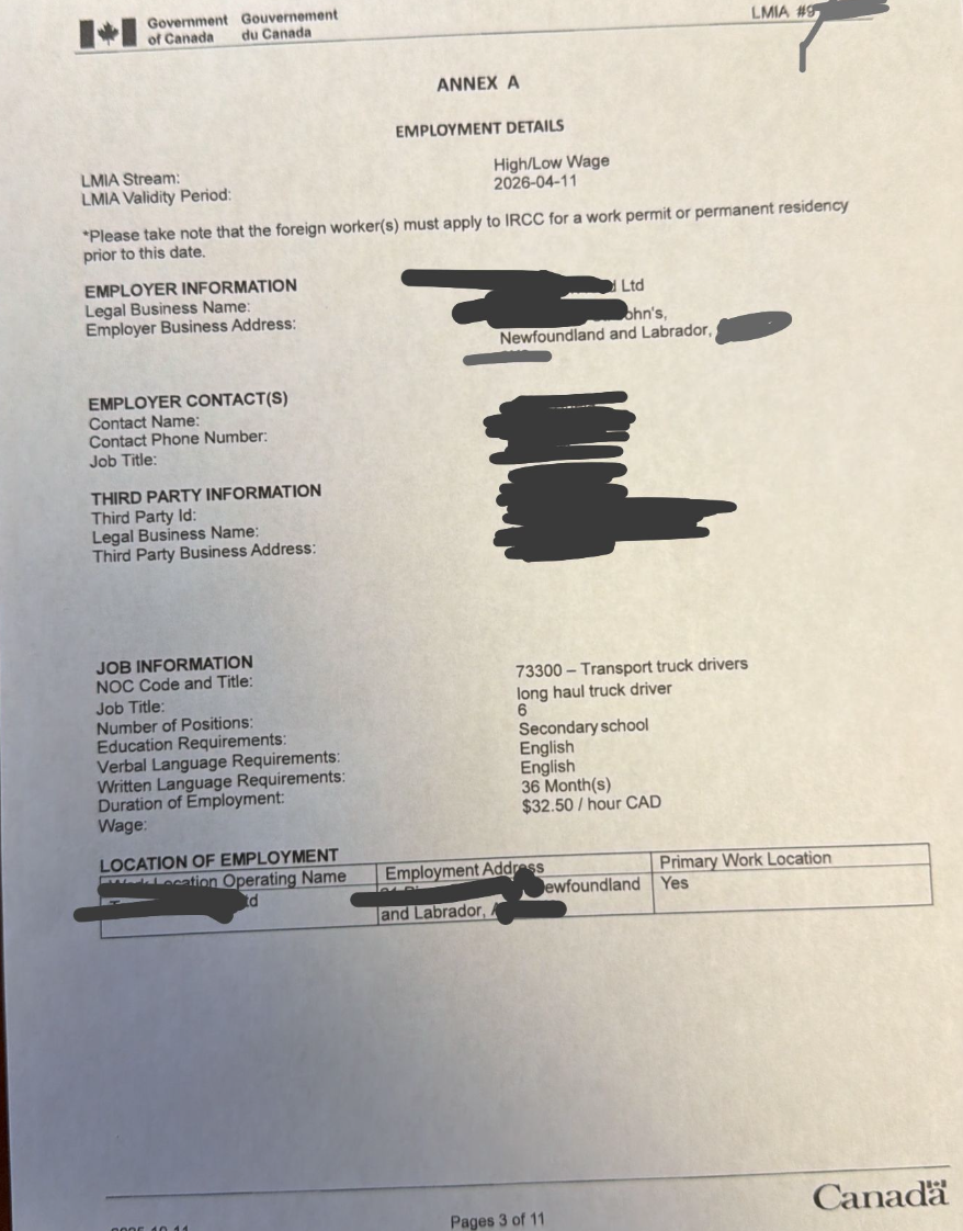 加拿大目前最好移民的NL省长途货运卡车司机