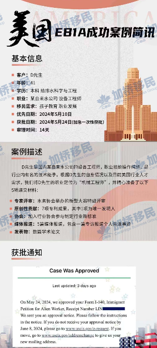 美国人才移民获批案例！
