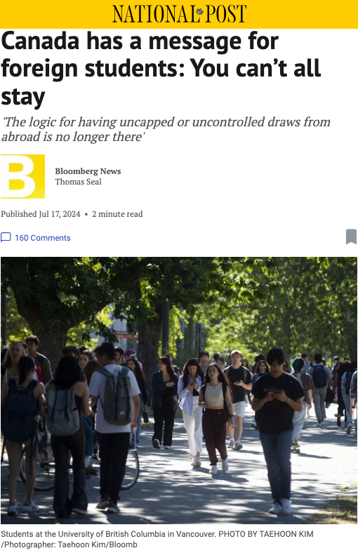 移民部长突然发话：留学生不可能全留在加拿大！