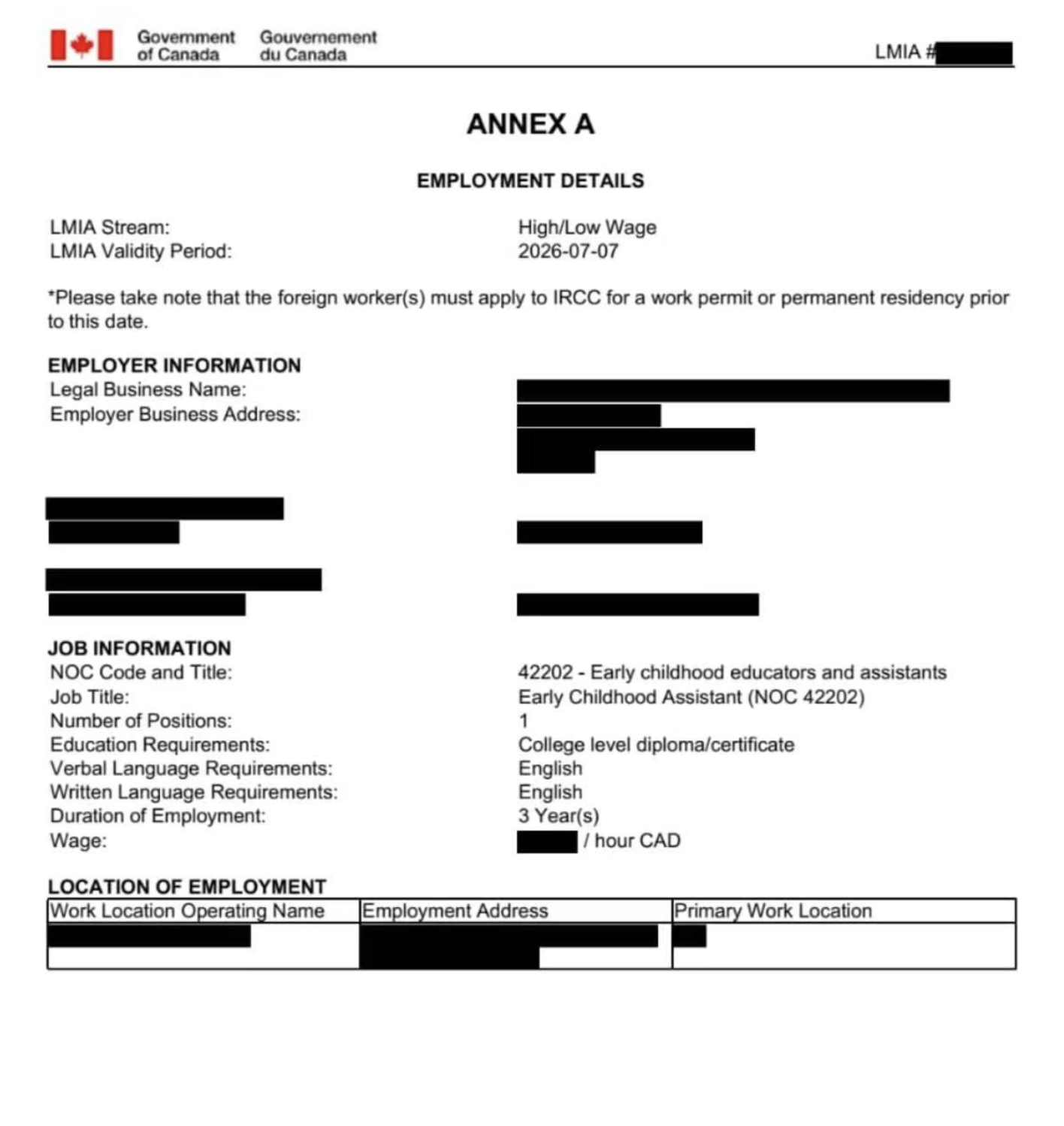 BC省温哥华现成高薪幼教LMIA批文幼教