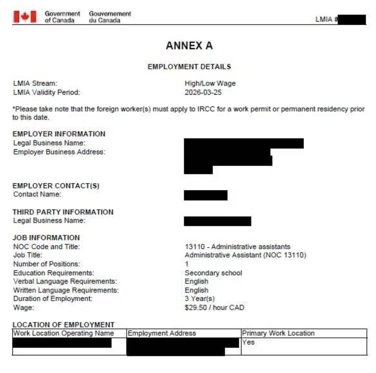 加拿大🇨🇦温哥华公司行政助理现成LMIA