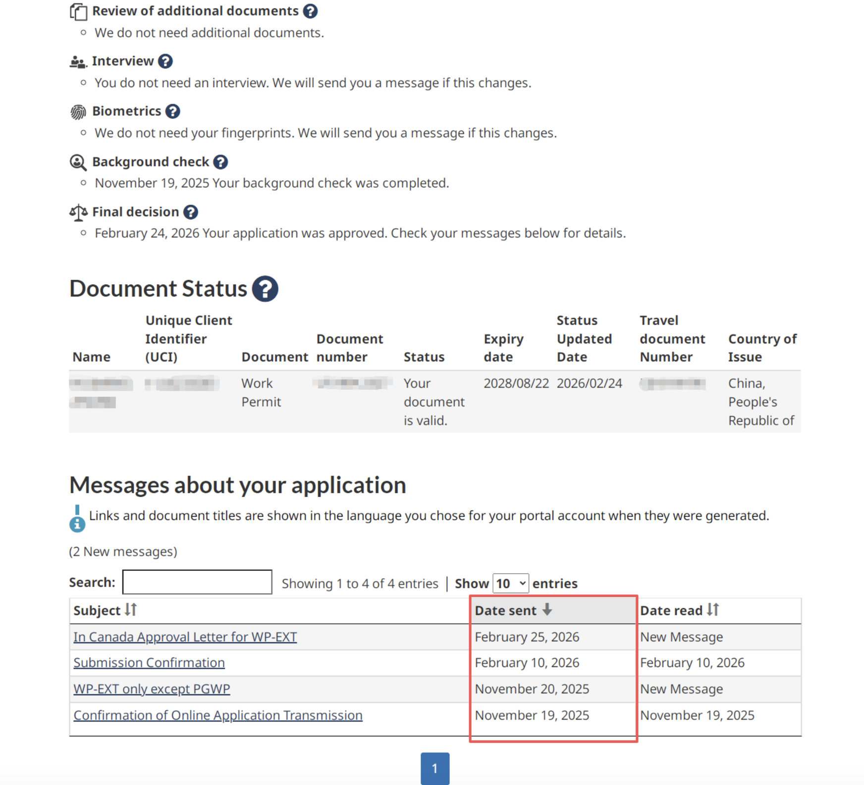 恭喜Z女士Lmia境内工签顺利获批。