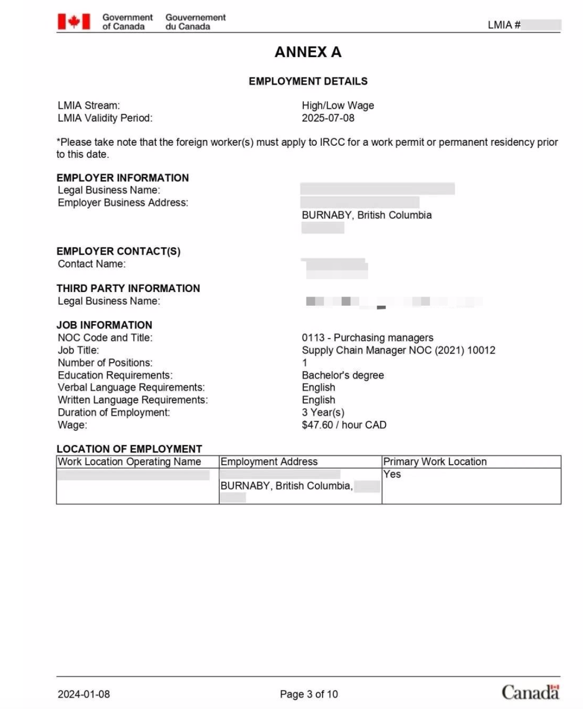 加拿大BC省采购经理现成LMIA $48/小时 