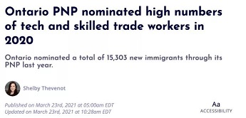 2020加拿大安省省提名年度报告出炉!