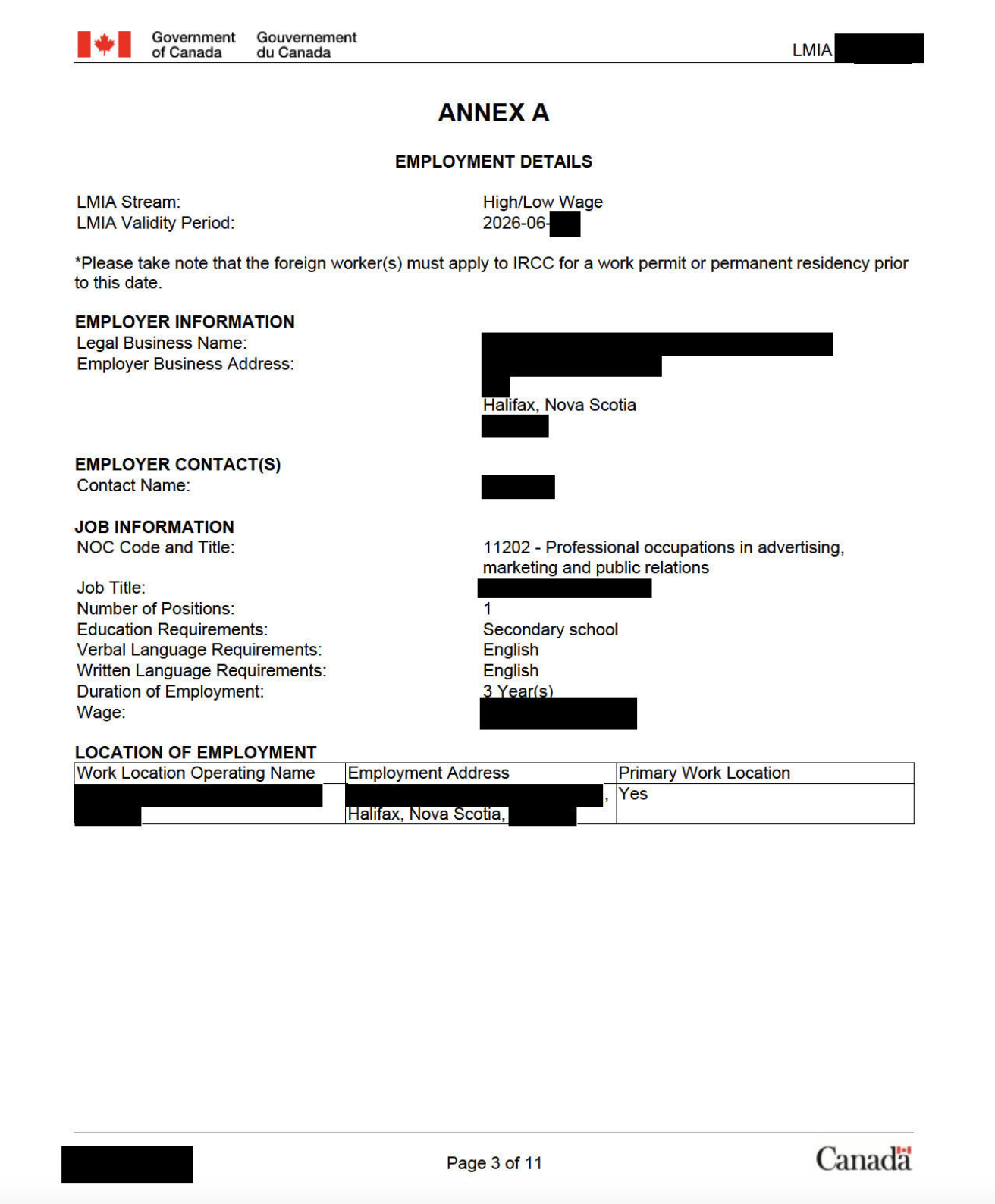 NS省哈利法克斯现有市场专员高薪三年LMIA岗位