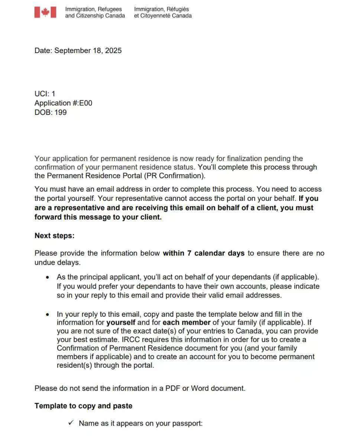 恭喜我们🇨🇦EE客户PR获批！