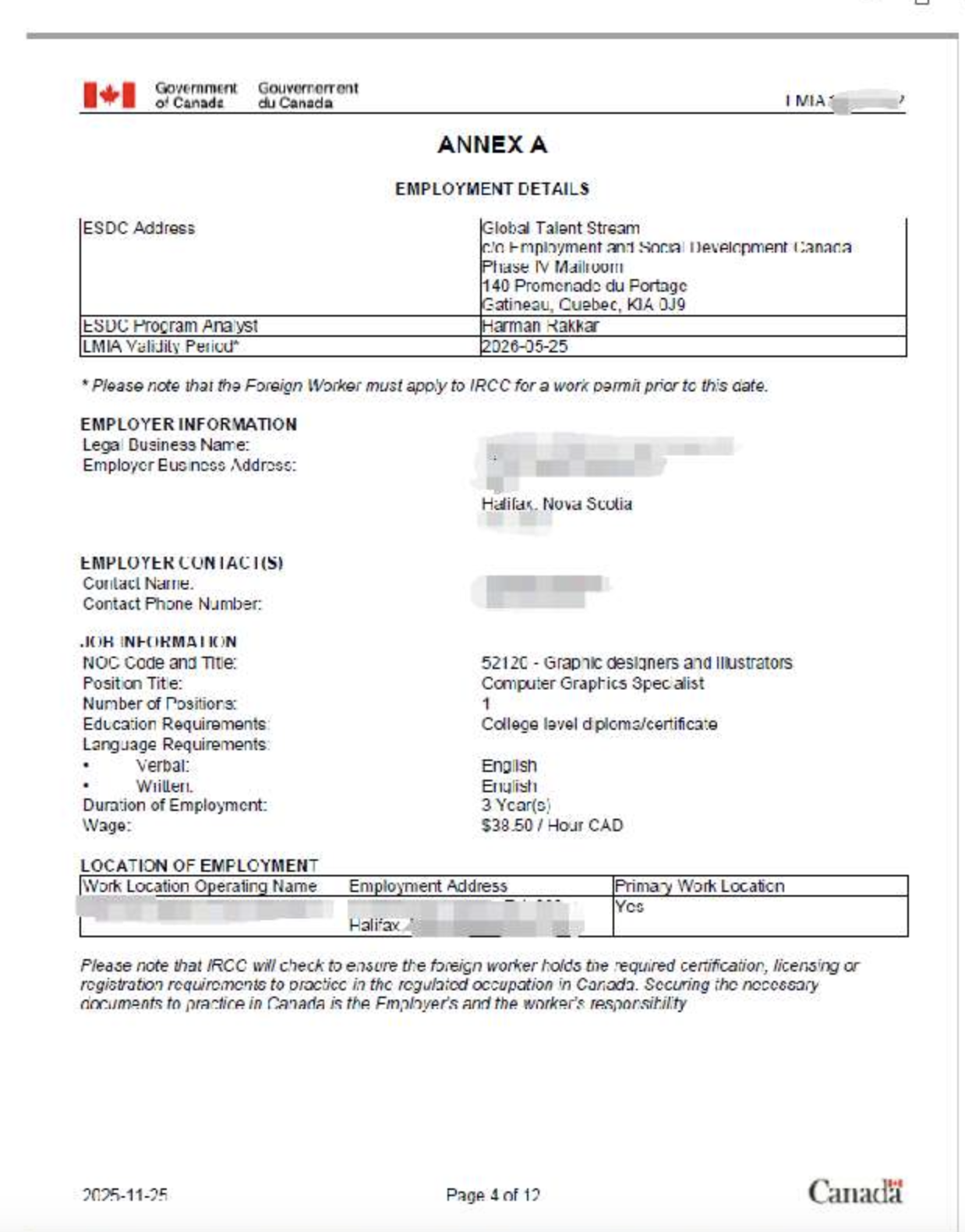 加拿大🇨🇦NS哈法 平面设计现成LMIA