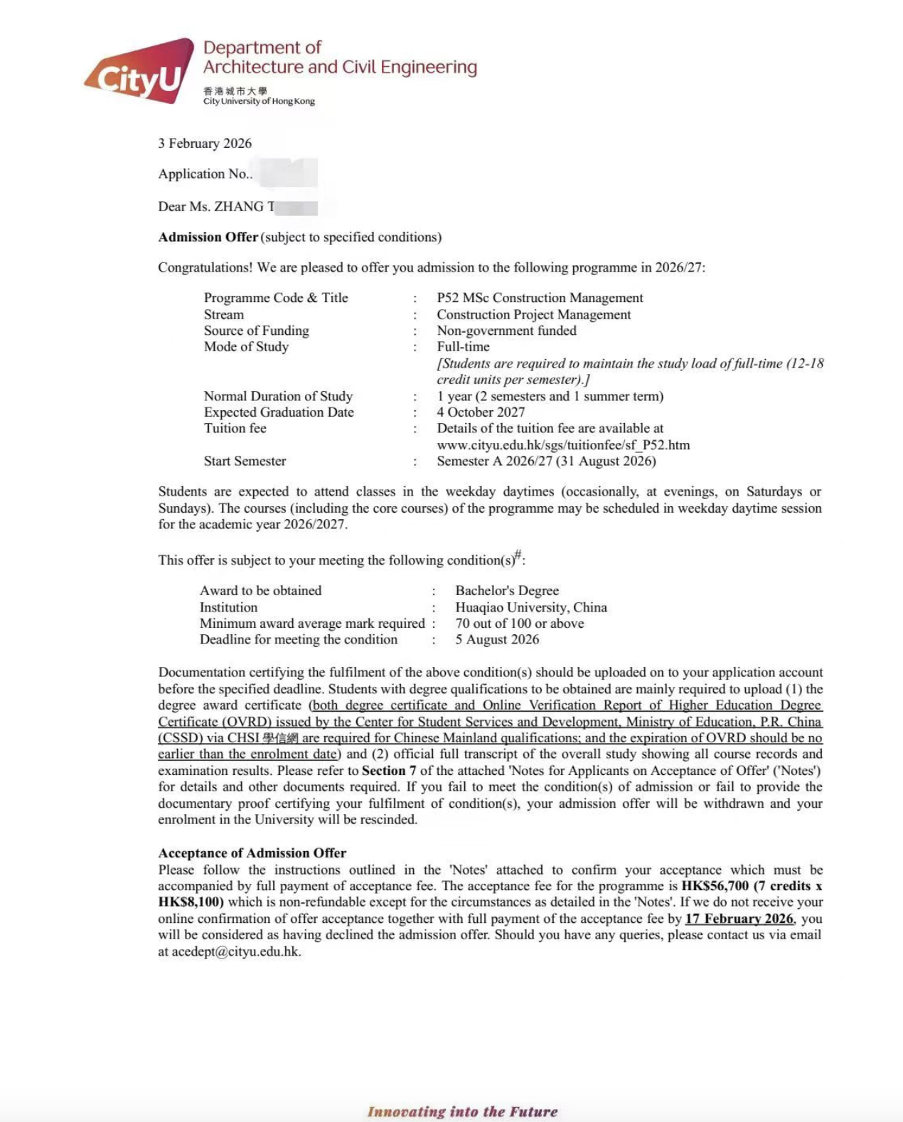 香港🇭🇰城市大学建筑管理理学硕士