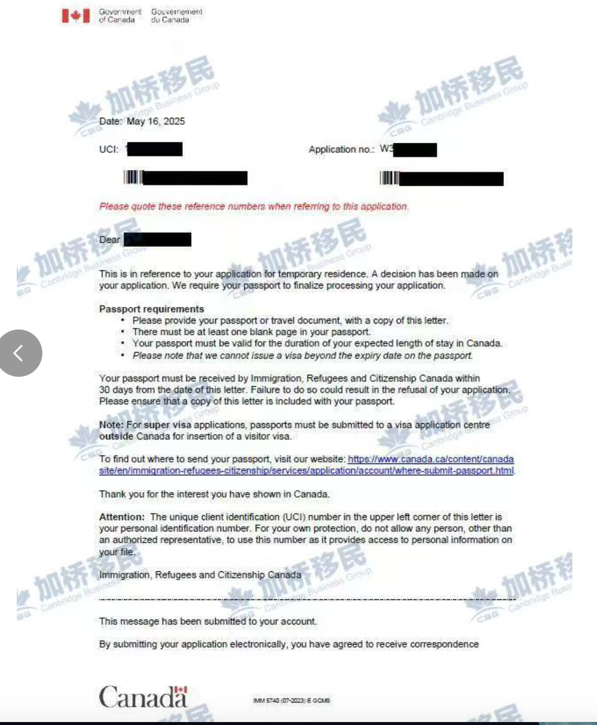 恭喜客户VP-LMIA工签申请仅用时3周左右！