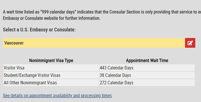 美签排队排疯了,温哥华面试得等443天