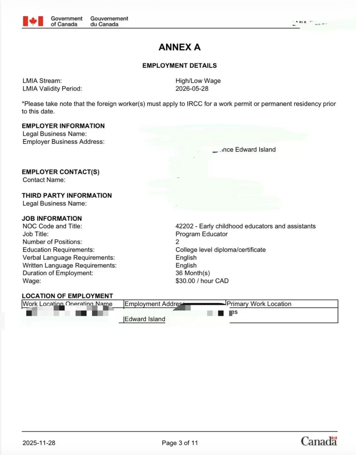 加拿大（幼教）紧缺职业现成LMIA 🇨🇦 