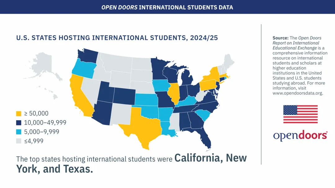 超29万赴美中国留学生,为何只偏爱这三个州?