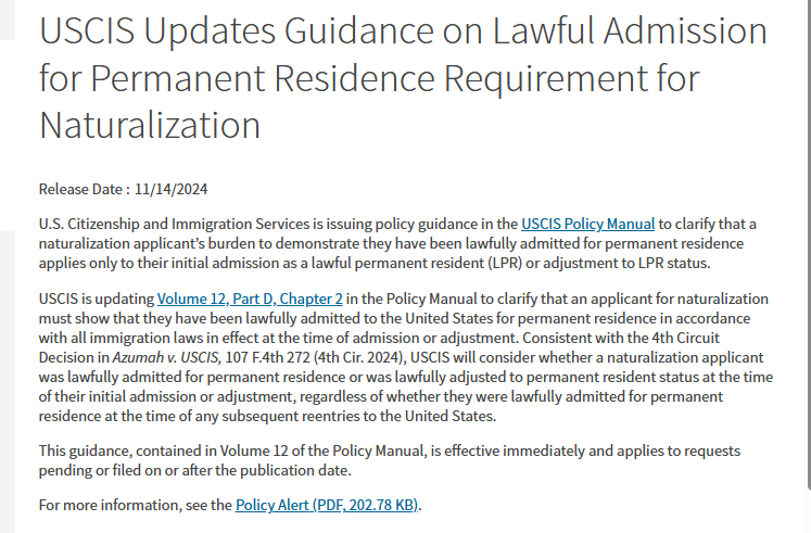 美国绿卡入籍考公民最新变化，重新定义入籍资格