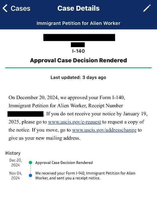46天闪电获批！建筑行业Z先生获得EB1A批准！