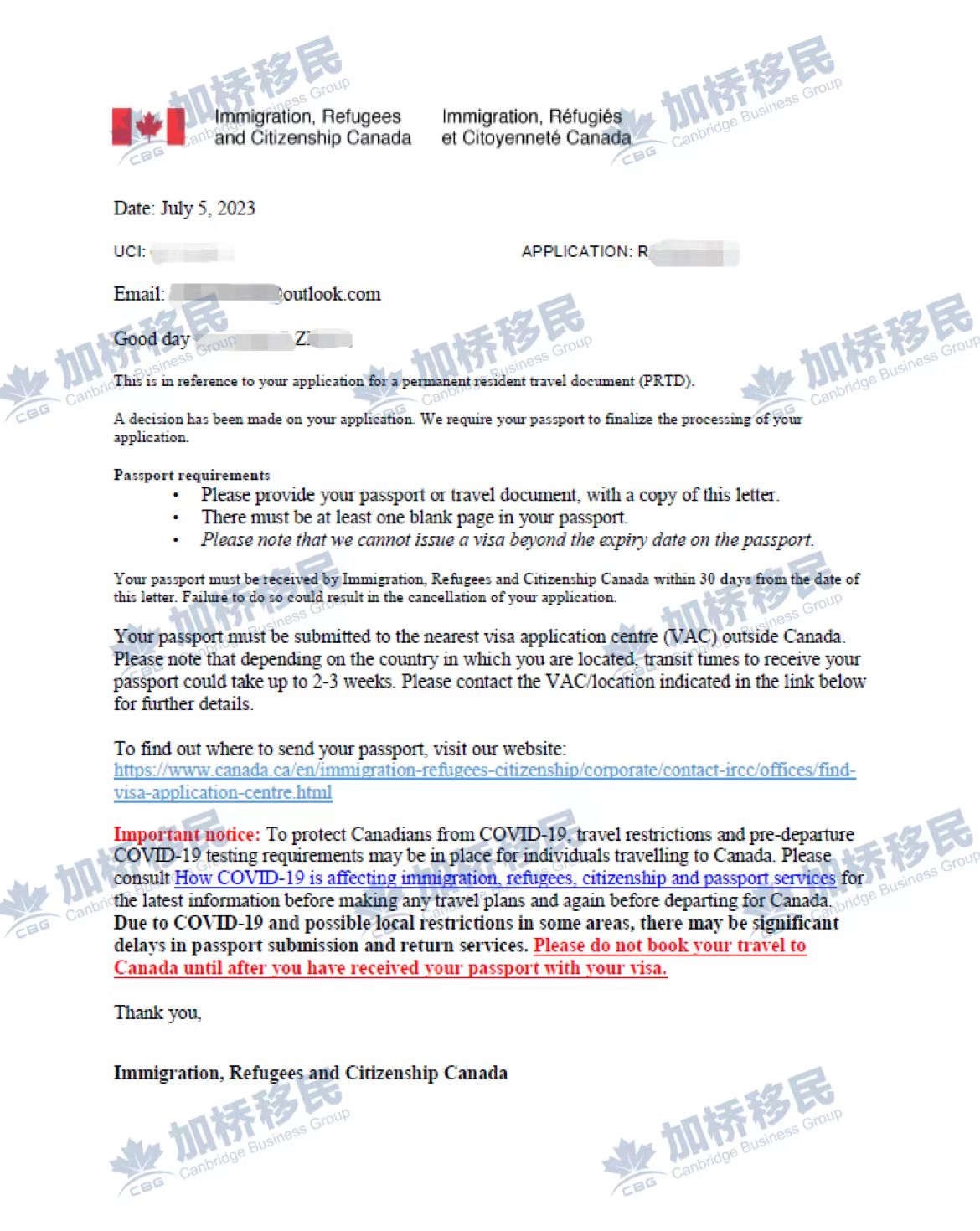 恭喜Z先生PR 顺利获批