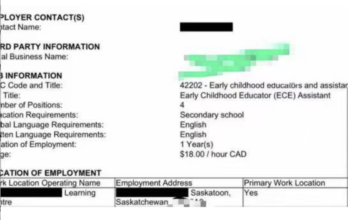 加拿大幼教紧缺职业现成LMIA 🇨🇦 SK