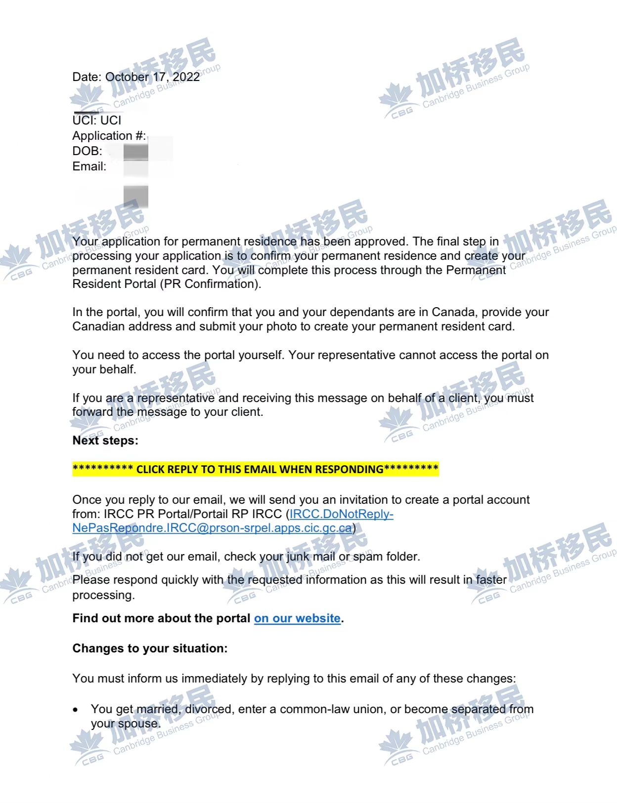 恭喜C女士！EE快速通道移民全家申请获批