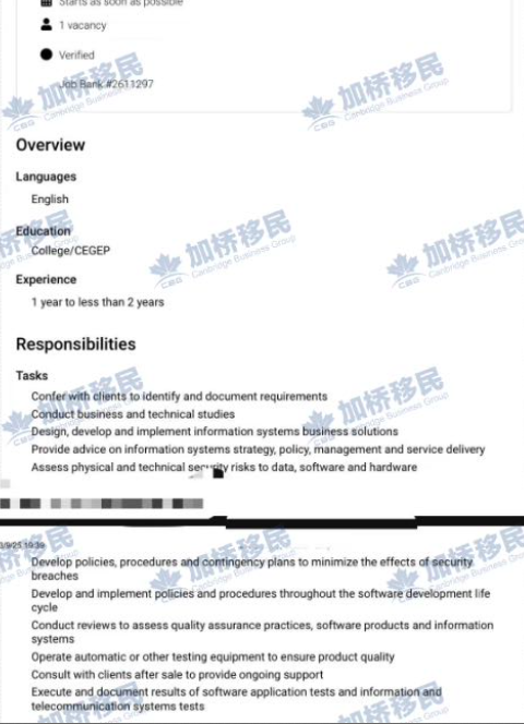 BC省温哥华IT岗位现成LMIA名额，高薪岗位！