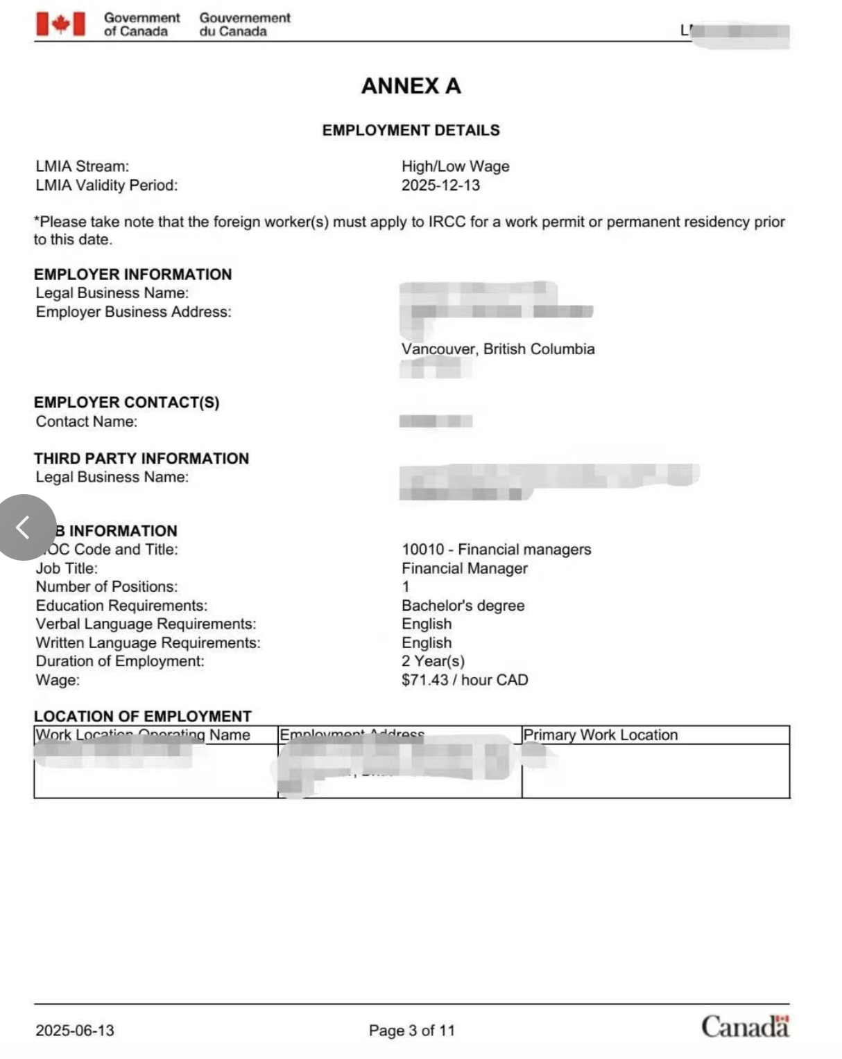 恭喜财务经理lmia获批！用时不到一个月！