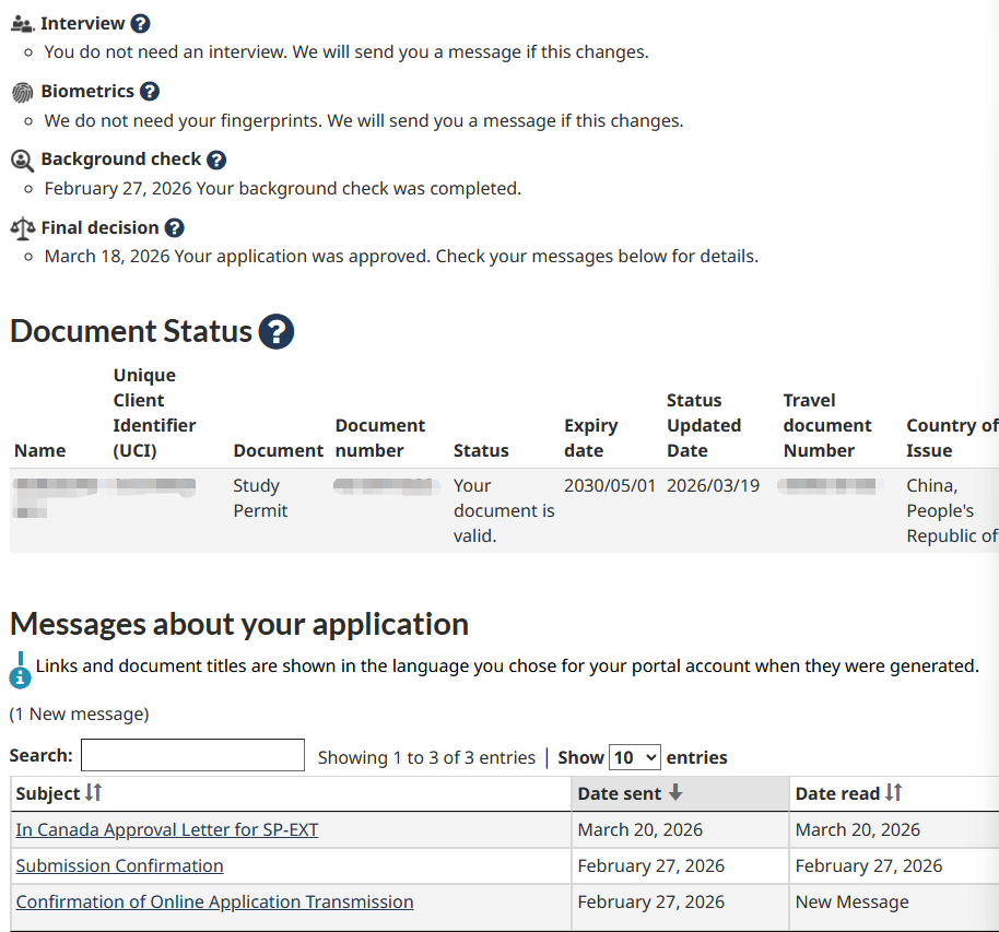换学校续签3周秒批！赶上了4月初开学！