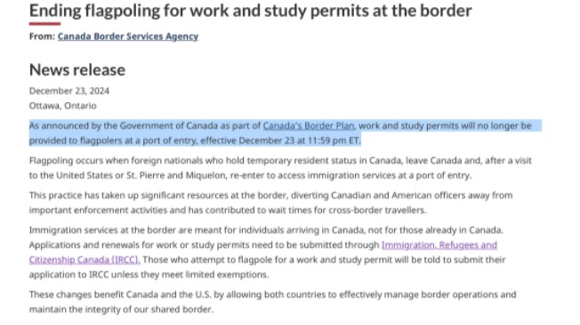 移民局刚刚官宣！边境换工签正式停止！