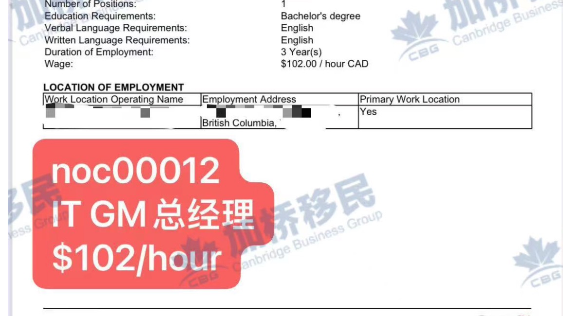 历经无数考验的一张超高薪(00)高管LMIA获批