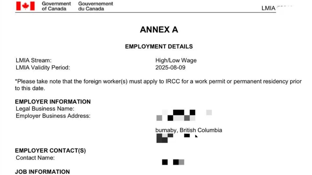 BC IT公司，行政助理岗LMIA 移民名额