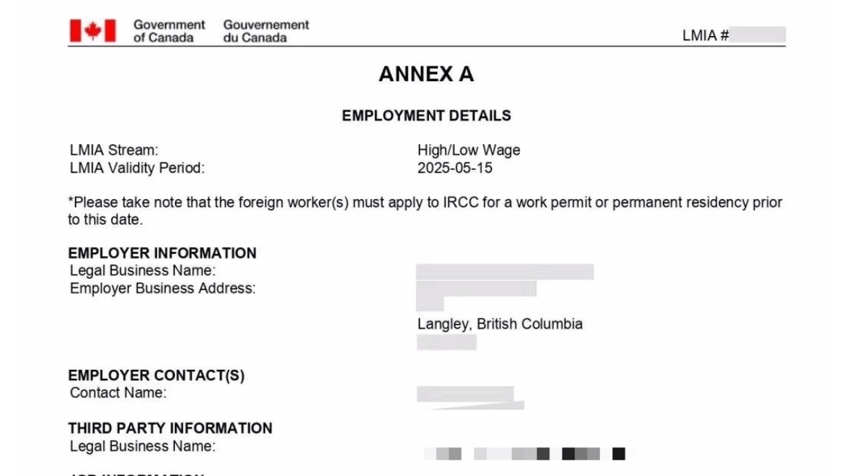 BC省大型教育公司 00 总经理 Lmia获批！