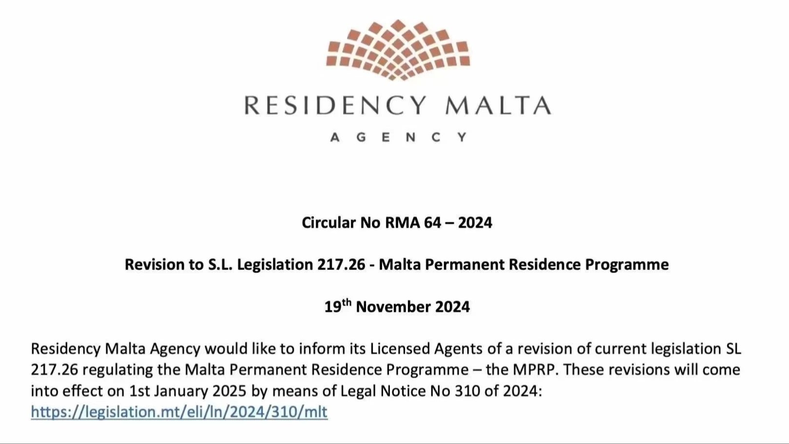 马耳他永居官宣涨价， 2025年1月1日执行