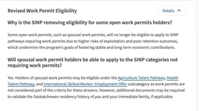 萨省终于松口！修订配偶工签移民限制！