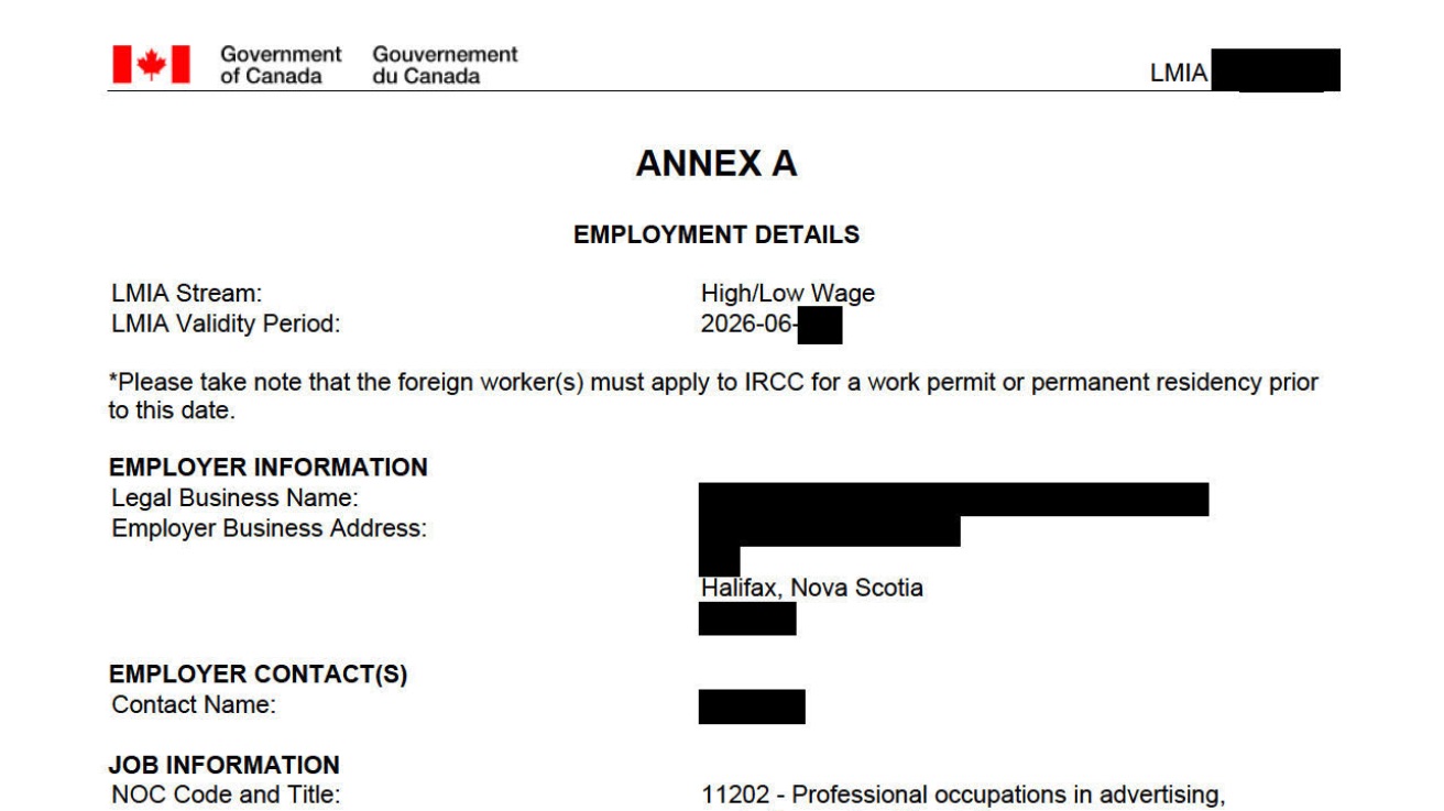 NS省哈利法克斯现有市场专员高薪三年LMIA岗位