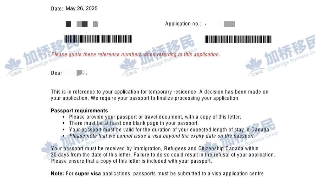 恭喜L女士顺利获批加拿大旅游签证🇨🇦！