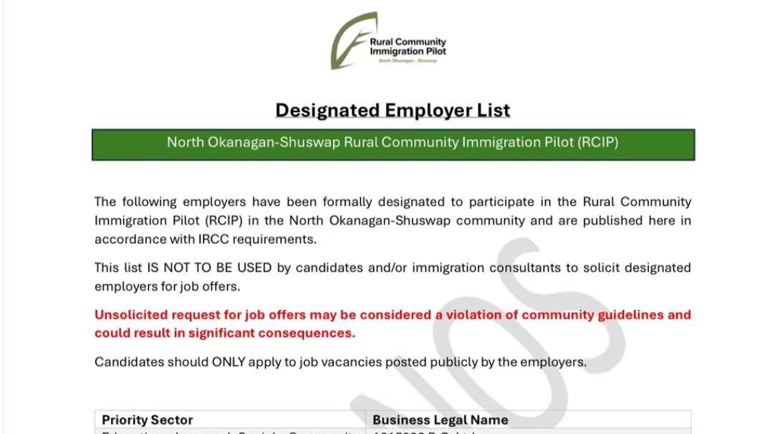 BCrcip社区的指定雇主名单出炉！我们有12个