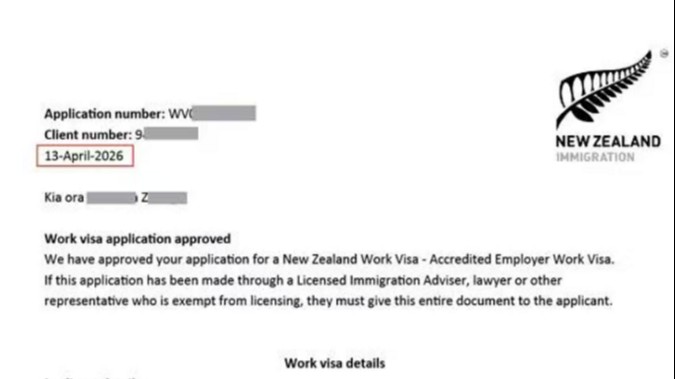 恭喜H女士新西兰工作签证申请通过