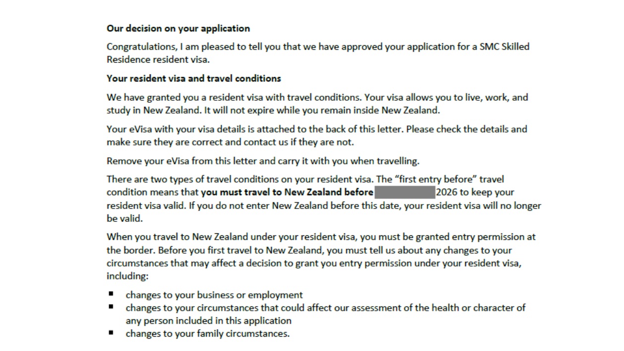 新西兰技术移民6分制新政客户获批案例