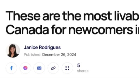 24新移民必看：最适合居住的城市TOP20！