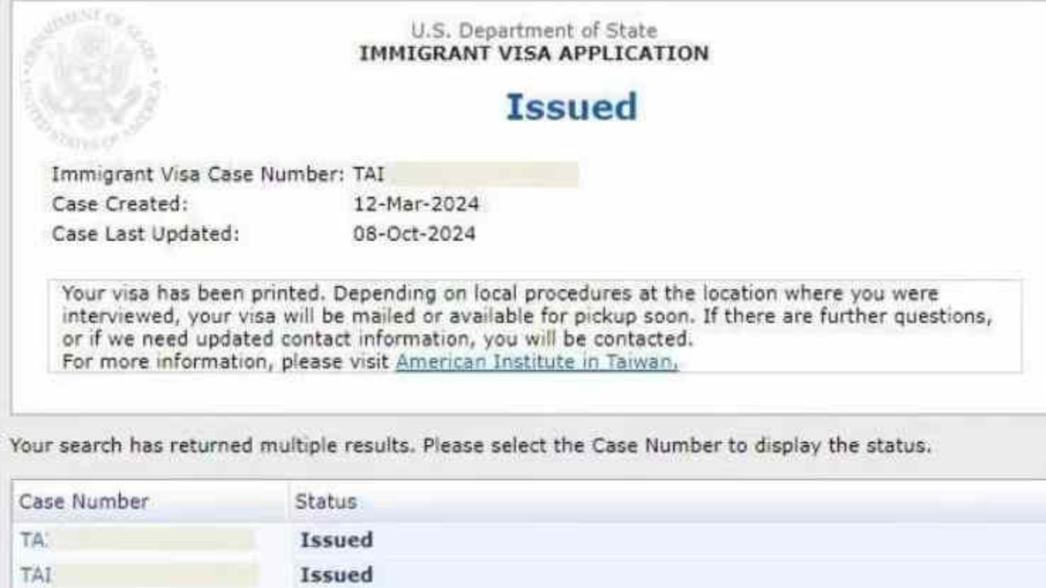 恭喜eb1a客户F先生面试通过拿到绿卡！