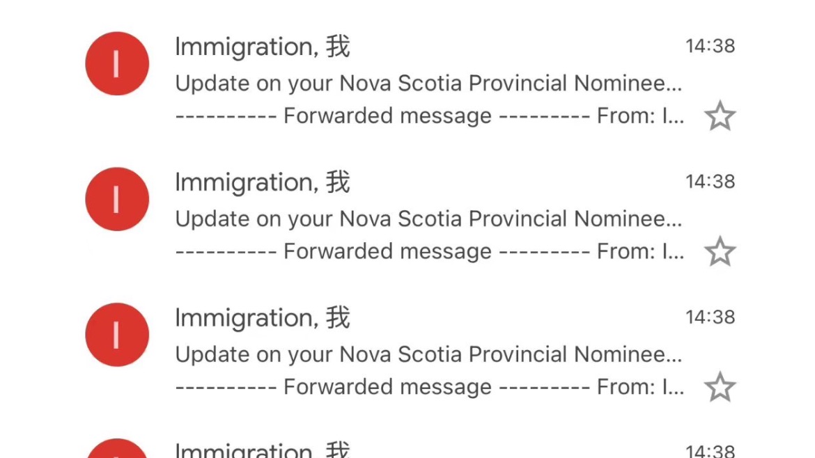 加拿大🇨🇦收到了四个客户的 NS省提名