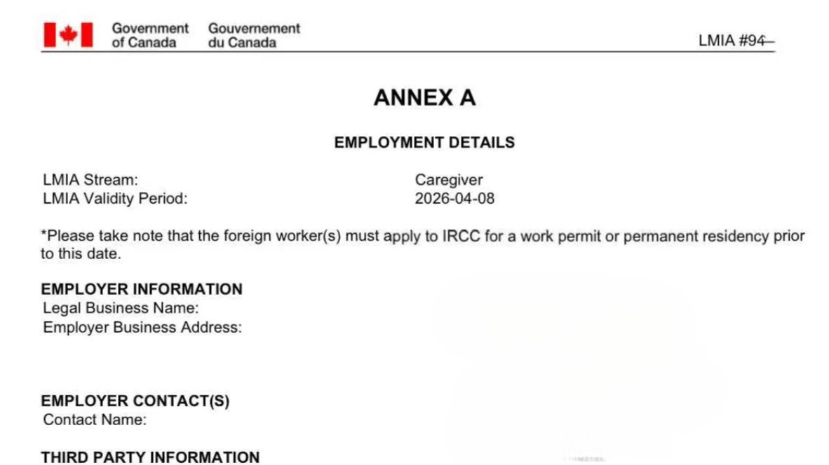 出一个lmia 可走保姆移民