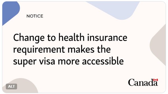 加拿大超级签证新规：接受境外保险公司