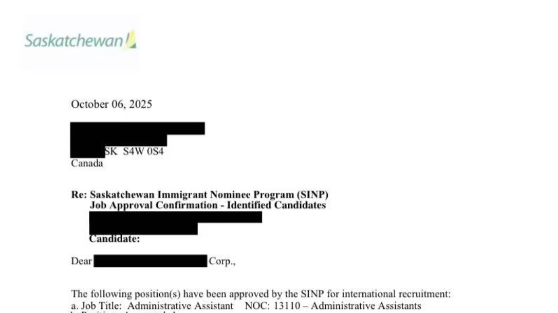 加拿大萨省 行政助理