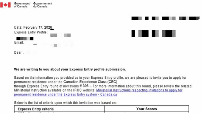  恭喜我们英语达到CLB10的W女士CEC获批！